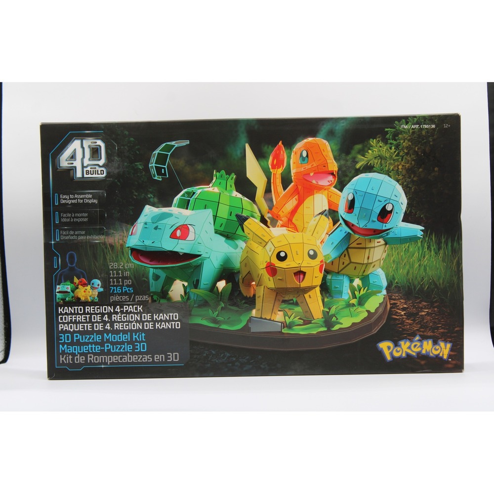 Pokemon 4D Build‎ Kanto Region 4 Pack 3D Puzzle Model Kit